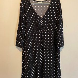Bobbie Brooks Plus Size Midi Black and White Dress Size Extra Extra Large